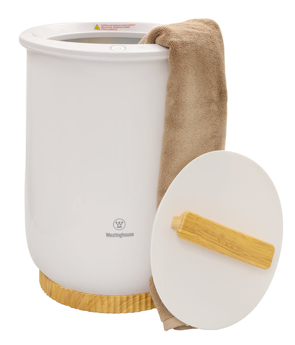 Westinghouse Luxury Bucket Style Towel Warmer, Large Towel Warmer for Bathroom, Rapid Heat-UP, Auto Shut Off, Fits Up to Two 40"X70" Oversized Towels, Bathrobes, Blankets and More.