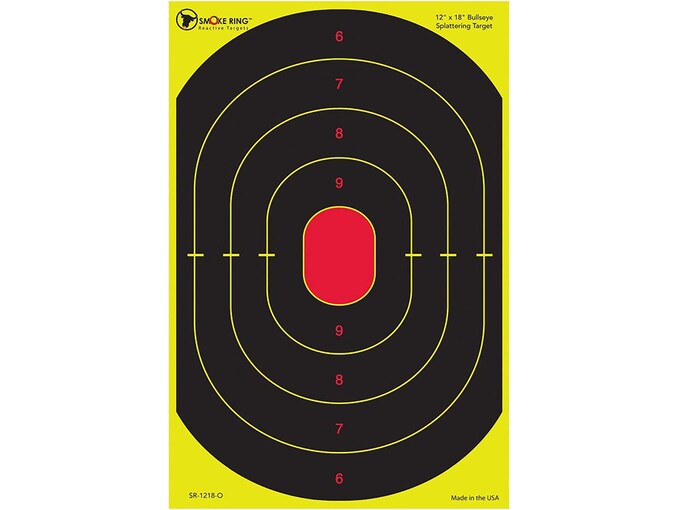 Birchwood Casey Smoke Ring Splatter Target 12x18 Bullseye