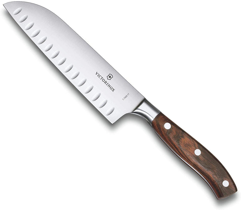 Victorinox VIC-7.7320.17G Grand Maitre Santoku 7" Granton Blade 1¾" Width at Handle Wood