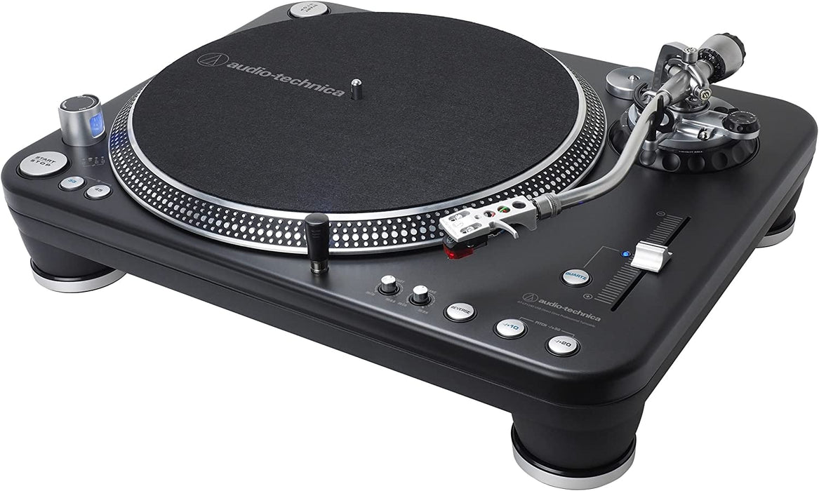 Audio-Technica ATLP1240USBXP Direct-Drive Professional DJ Turntable (USB & Analog), Black, Selectable 33 -1/3, 45, and 78 RPM Speeds, High-torque, Multipole Motor, Convert Vinyl to Digital