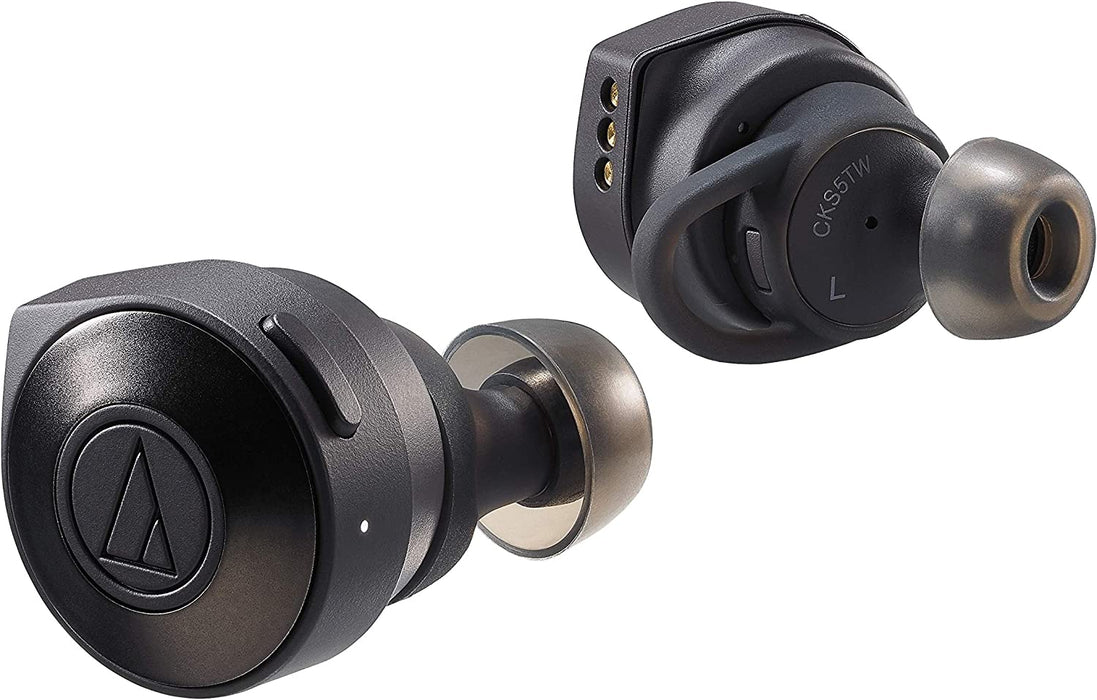 Audio-Technica ATH-CKS5TWBK Solid Bass Wireless in-Ear Headphones, Black
