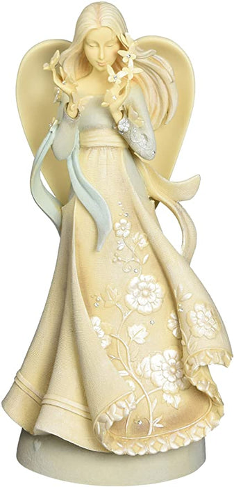 Enesco Foundations Hope Angel Stone Resin Figurine, 9"