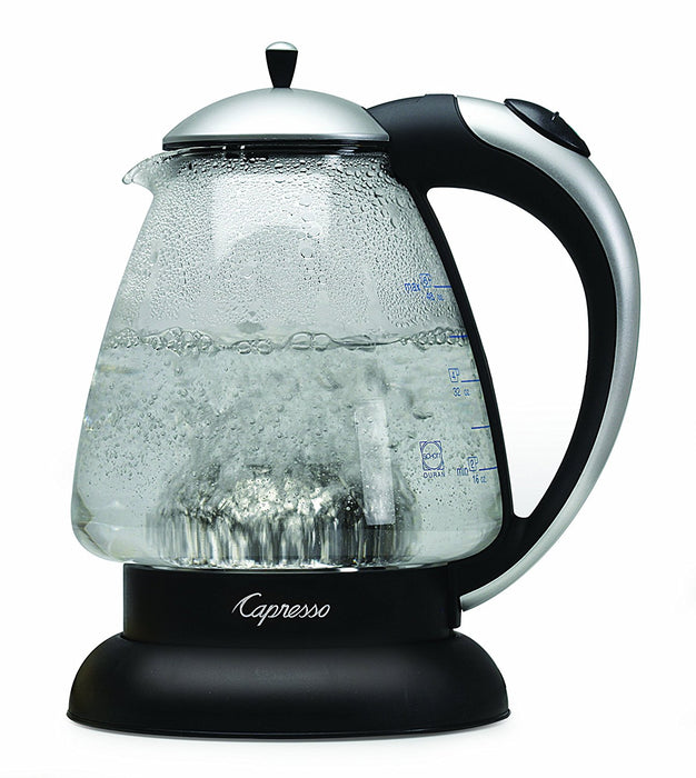 Capresso 259 H2O Plus Glass Water Kettle, Polished Chrome