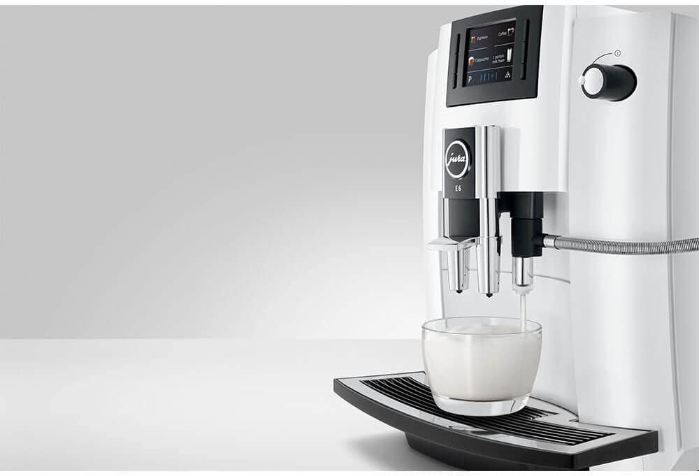 Jura E6 Automatic Coffee Machine - White Jura e6 automatic coffee machine