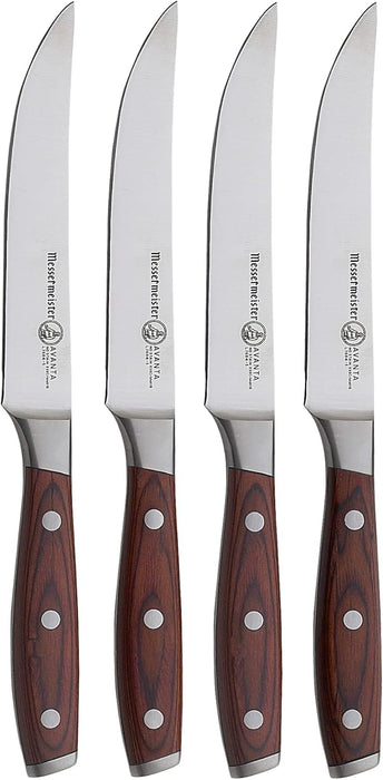 Messermeister Avanta Fine Edge 4 Piece Pakkawood Steak Knife Set