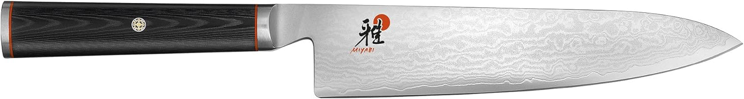 Miyabi Kaizen Chef's Knife, Medium, Black with Red Accent