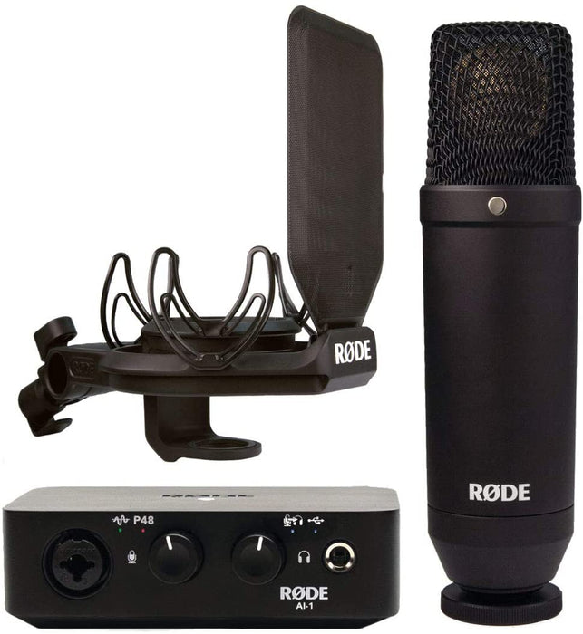 Rode NT1 Condenser Microphone & AI-1 One-Channel USB Audio Interface Pack