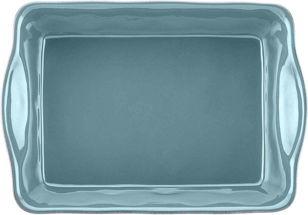 Rachael Ray Cucina Stoneware 9-Inch x 13-Inch Rectangular Baker, Agave Blue