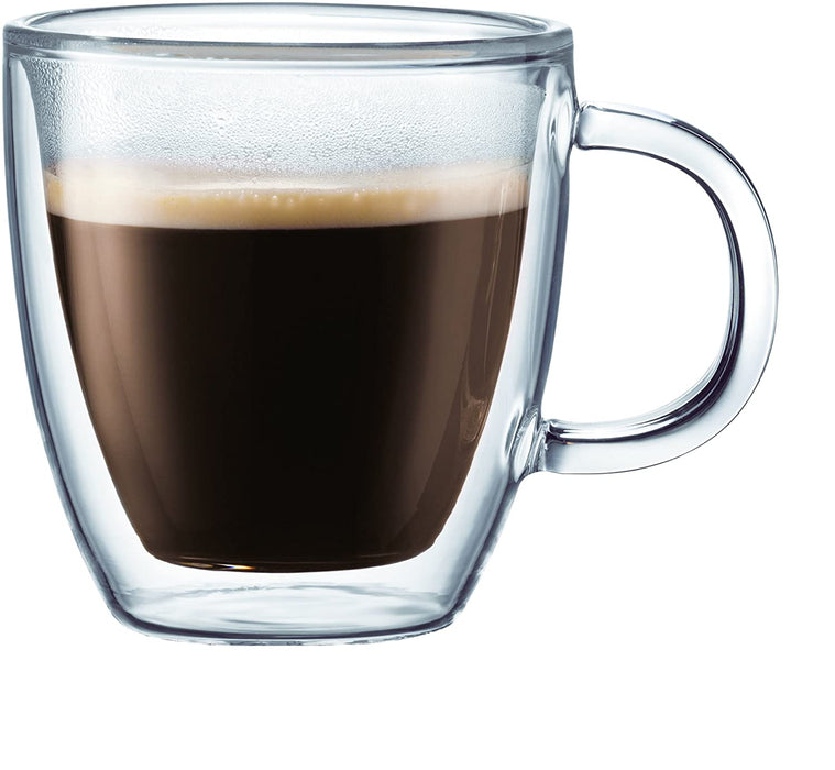 Bodum Bistro Coffee Mug, 10 Ounce (2-Pack), Clear