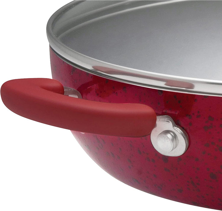 Paula Deen Signature Porcelain Nonstick 12-Inch Covered Chicken Fryer