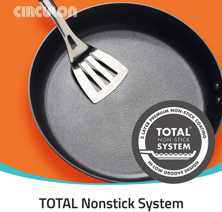 Circulon 81410 Symmetry Hard-Anodized Nonstick Frying Pan, 8.5-Inch, Merlot