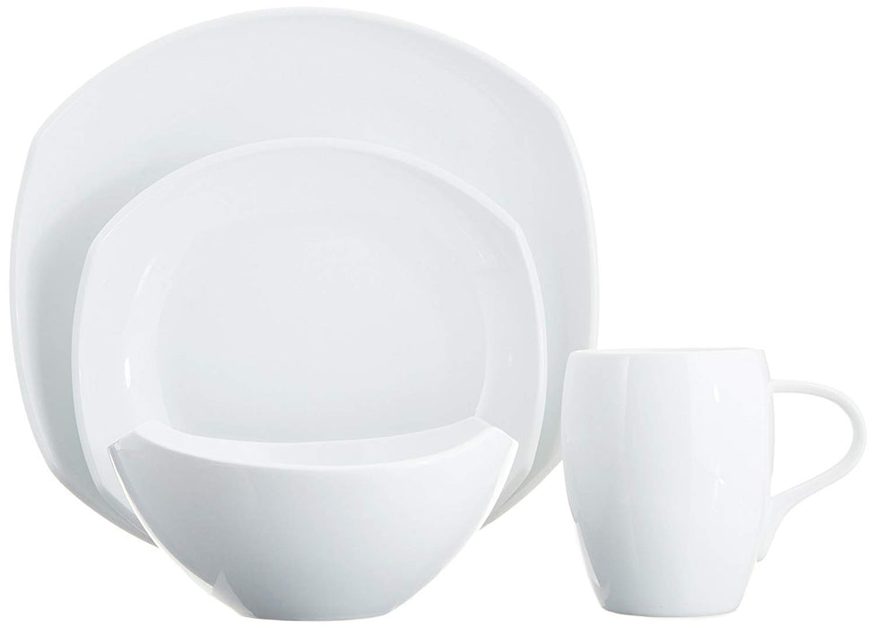 Dansk 16-Piece Classic Fjord Porcelain Dinnerware Set, White